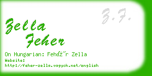 zella feher business card